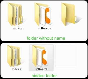 hidden folder and without name