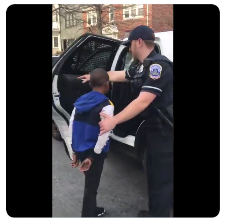 DC Police Arrest, Molest And Handcuffed A 10 Year Old Black In His Mother Absence(Watch