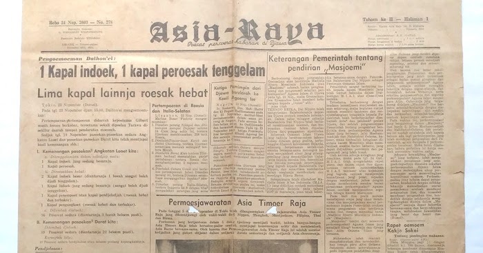 Djejak Masa: Koran Asia Raya (21 Nop 2603) SOLD