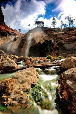 Aik Kalak, Hot spring pool side Segara Anak Lake of Mount Rinjani