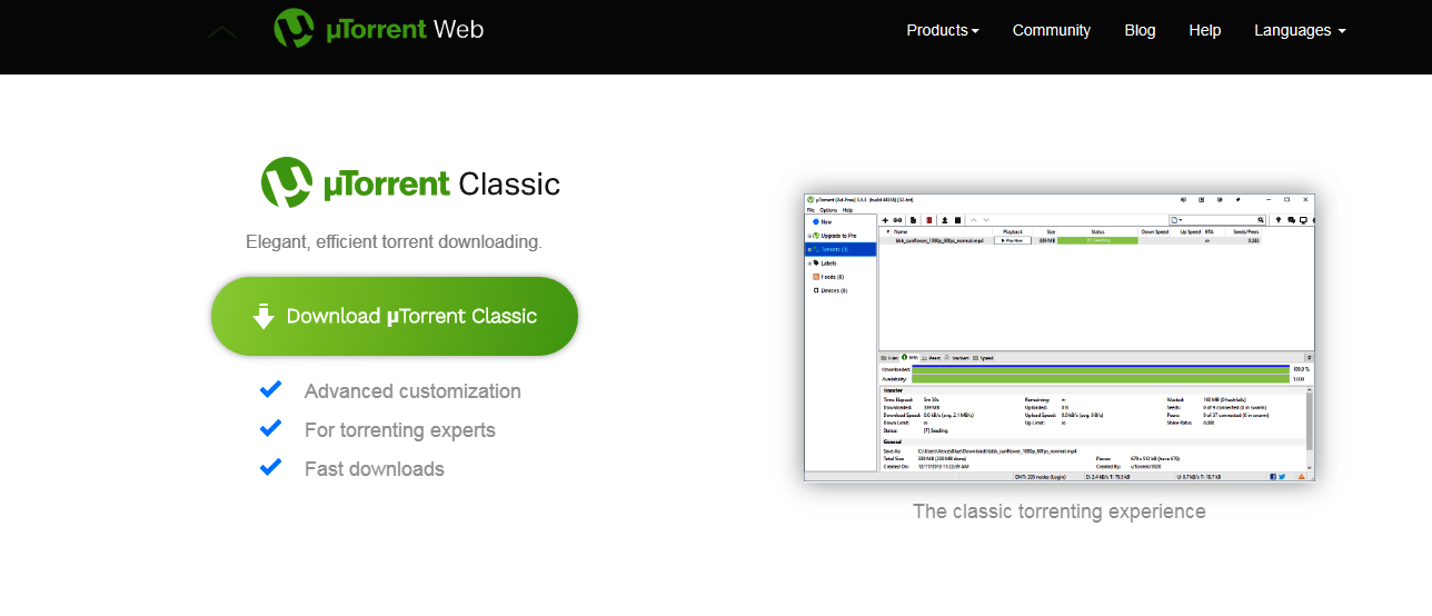 Фаст торенто ру. Utorrent Classic. Utorrent web как пользоваться.