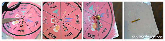 msg 4 21+: Planning a bachelorette party? Make it even more fun with games! Get a free printable for this bachelorette party spinner from www.abrideonabudget.com. #NeverTooHungover