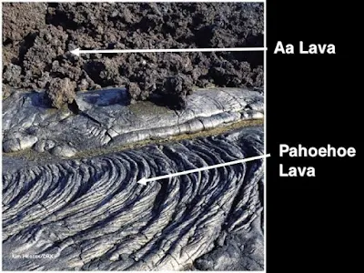 Pebedaan Lava Pahoehoe dan Aa