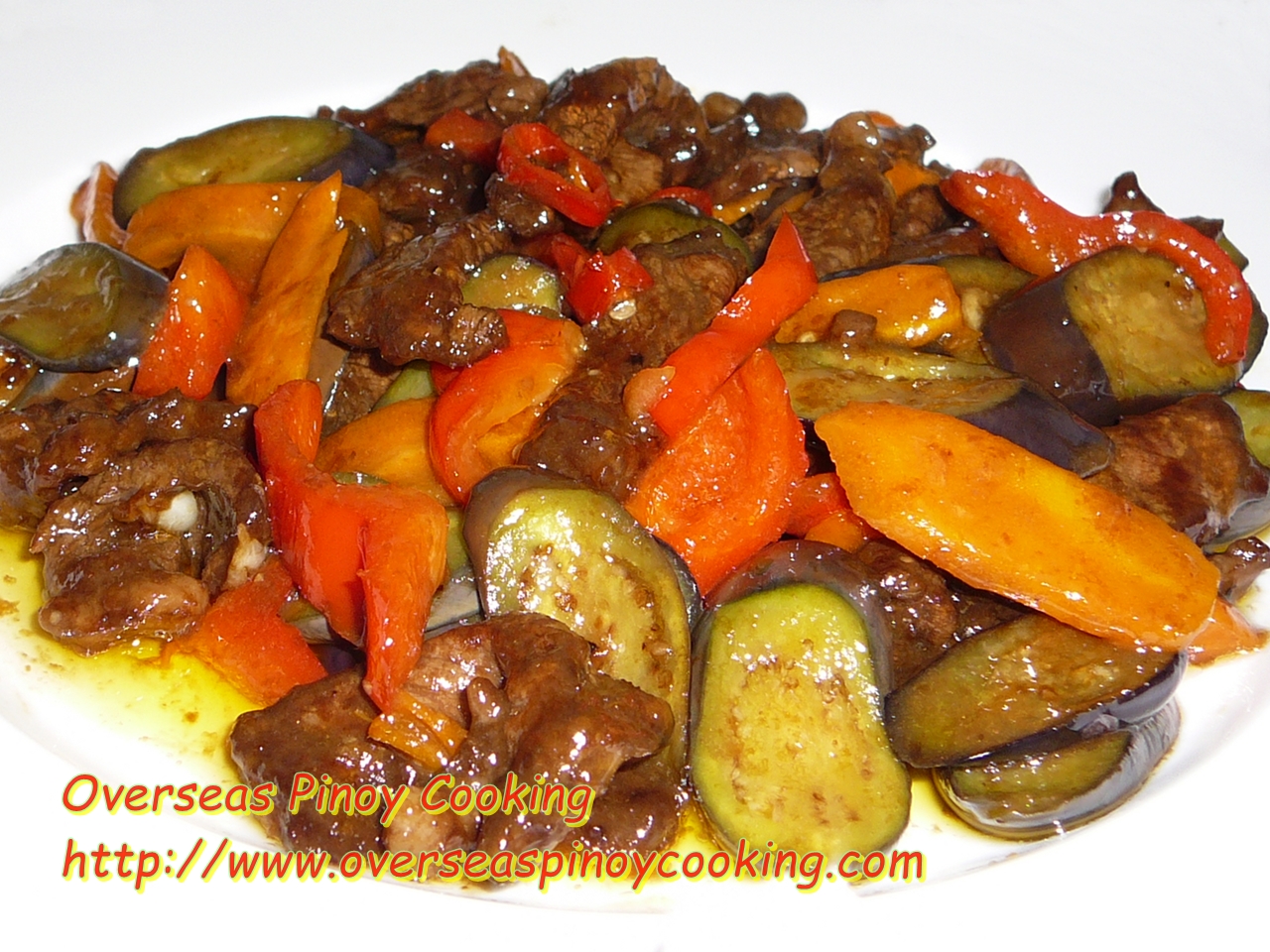 Beef and Eggplant Stirfry with Oyster Sauce