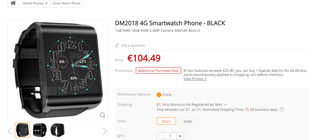 dm2018 4g smartwatch phone