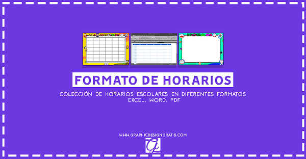 Formatos de horario de clases gratis 2019 para imprimir (Excel, Word, PDF) Formatos de horario de clases gratis 2019 para imprimir (Excel, Word, PDF)