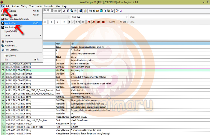Cara Mengambil Dan Mengedit Subtitle Dari Video Softsub Dengan Aegisub Tutorimaru S Tutorial Cara Mengambil Dan Mengedit Subtitle Dari Video Softsub Dengan Aegisub Tutorimaru S Tutorial