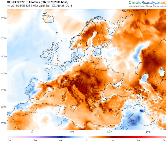 attica weather(η παρατήρηση του καιρού) Θερμοκρασιακές αποκλίσεις