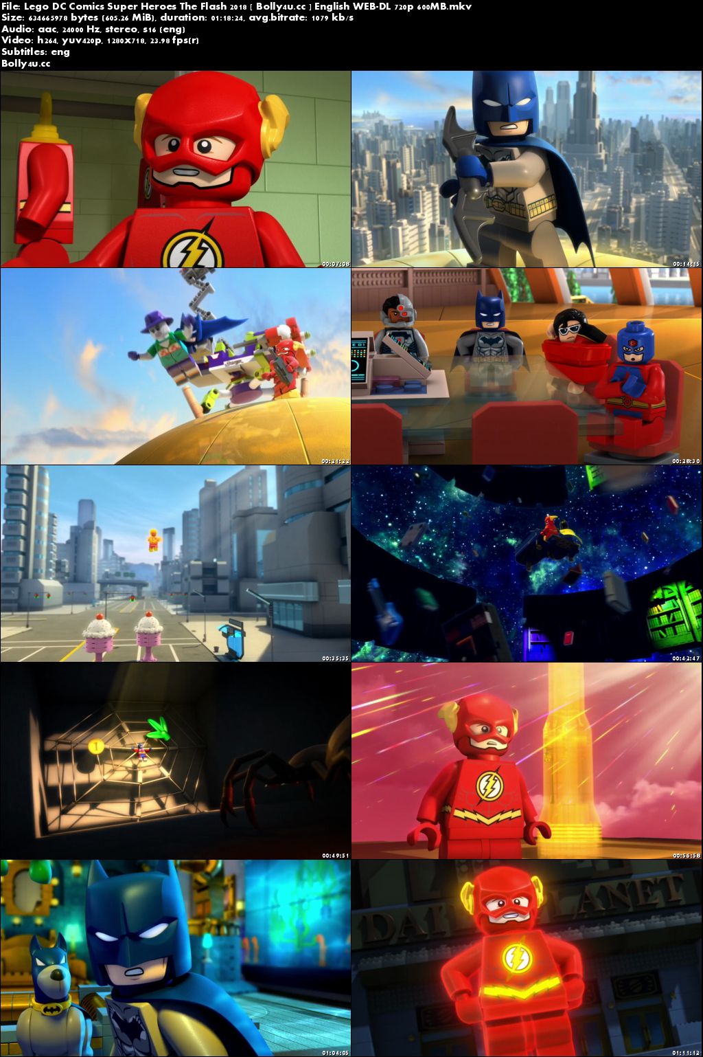 Lego DC Comics Super Heroes The Flash 2018 WEB-DL 600MB English 720p Download