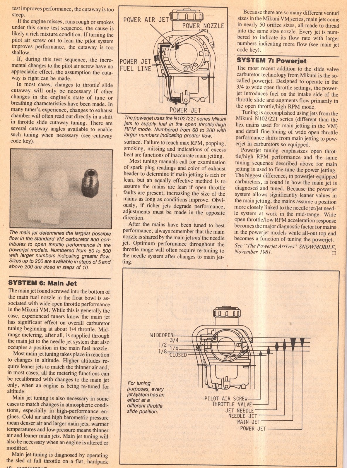 CLASSIC SNOWMOBILES OF THE PAST: PAGE 4 - 1983 MIKUNI TUNING GUIDE