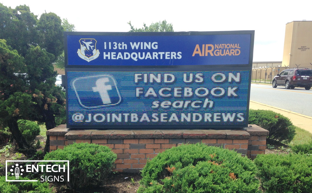 LED Signs Andrews Air Force Base Uses Electronic LED Sign To Greet