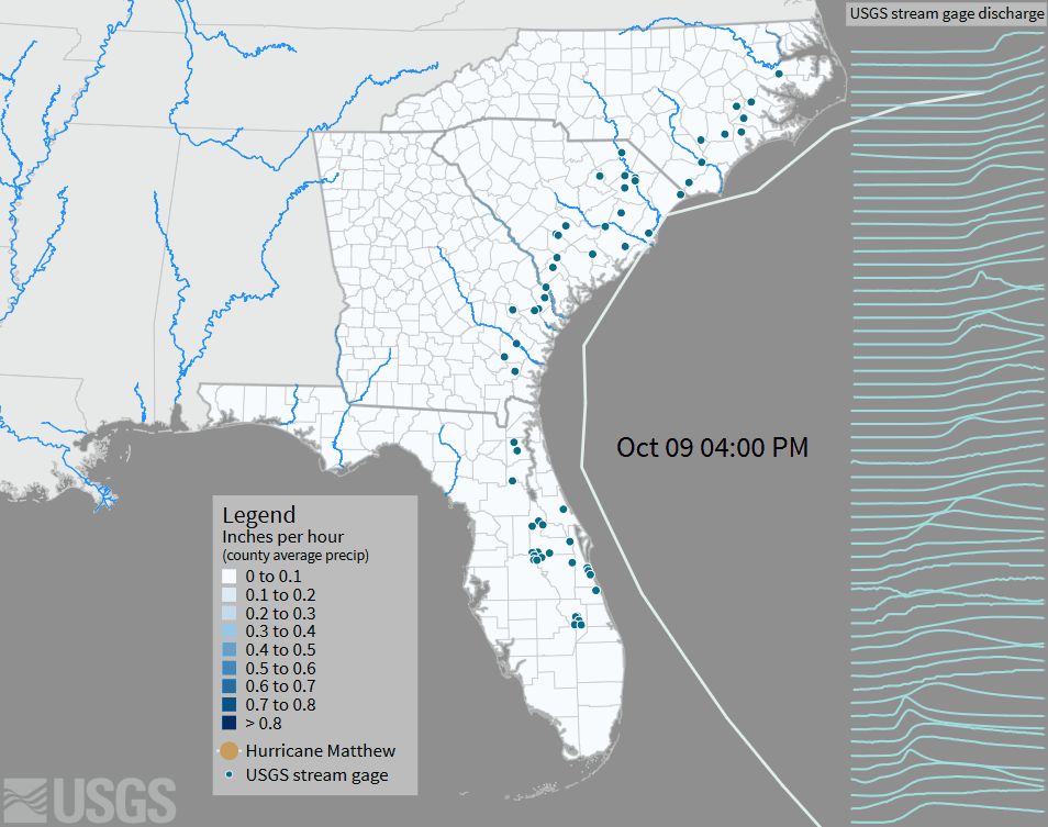 Hurricane Matthew's water footprint 