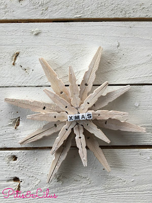 DIY ESTRELLA DE NAVIDAD CON PINZAS Y CHALK PAINT