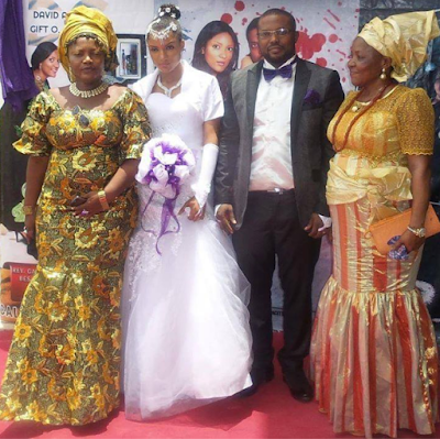 n Woman claiming to be cousin-in-law to ex BBNaija housemate, Gifty, says she's truly married. Shares her wedding photos!