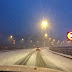 Εντονη χιονόπτωση στην Εγνατία Απαγόρευση κυκλοφορίας φορτηγών 