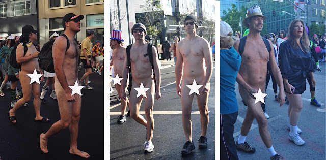 naked nude men males Bay to Breakers San Francisco erect penis cock