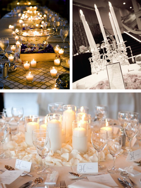 Classic Candle Wedding Centerpieces and Ideas
