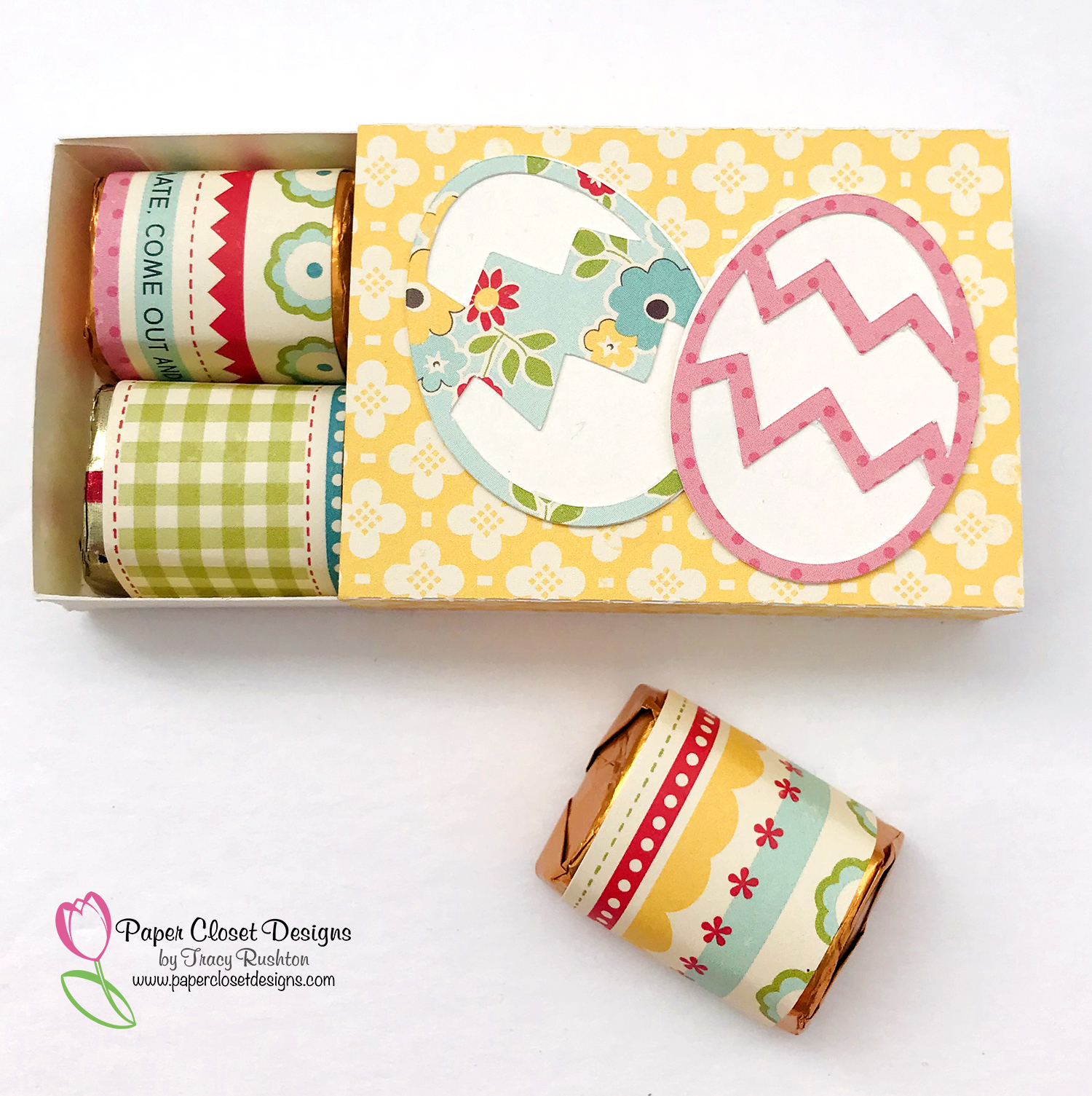 Download Free Easter Hershey Nugget Slider Box Paper Closet Designs PSD Mockup Template