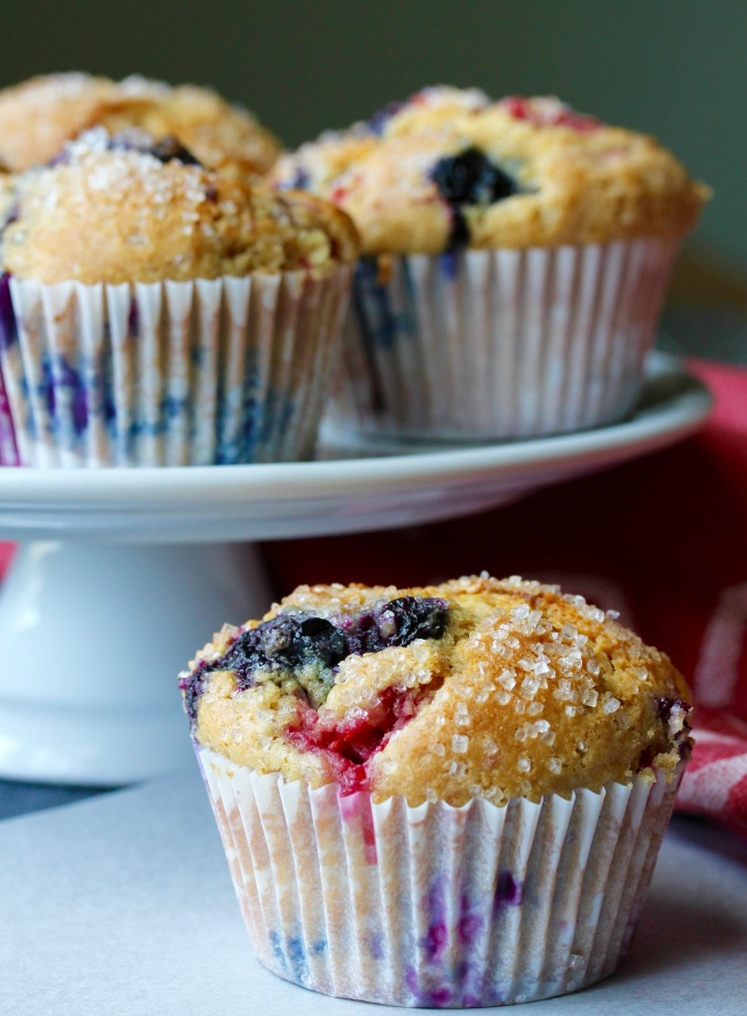 Sour Cream Muffins with Mixed Berries Karen's Kitchen Stories