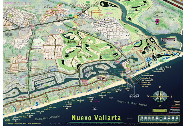 Mapa Jeff Cartography: Nuevo Vallarta Panoramic Map
