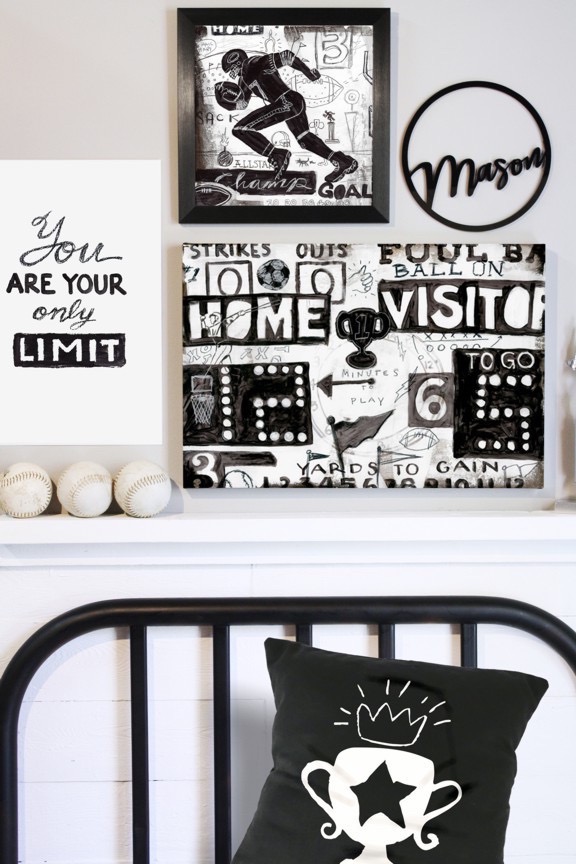 Embellishments Kids Sports Wall Art And Interior Decor For Boys