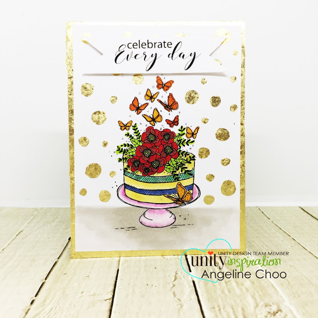 ScrappyScrappy: Unity Stamp's 10th Birthday Party - Blissful Birthday #scrappyscrappy #unitystampco #card #cardmaking #stamp #stamping #craft #crafting #scrapbook #quicktipvideo #youtube #video #papercraft #copicmarkers #birthdayparty #birthdaycard #tonicstudios #nuvogildingflakes #gildingflakes #foiling #birthdaycake 