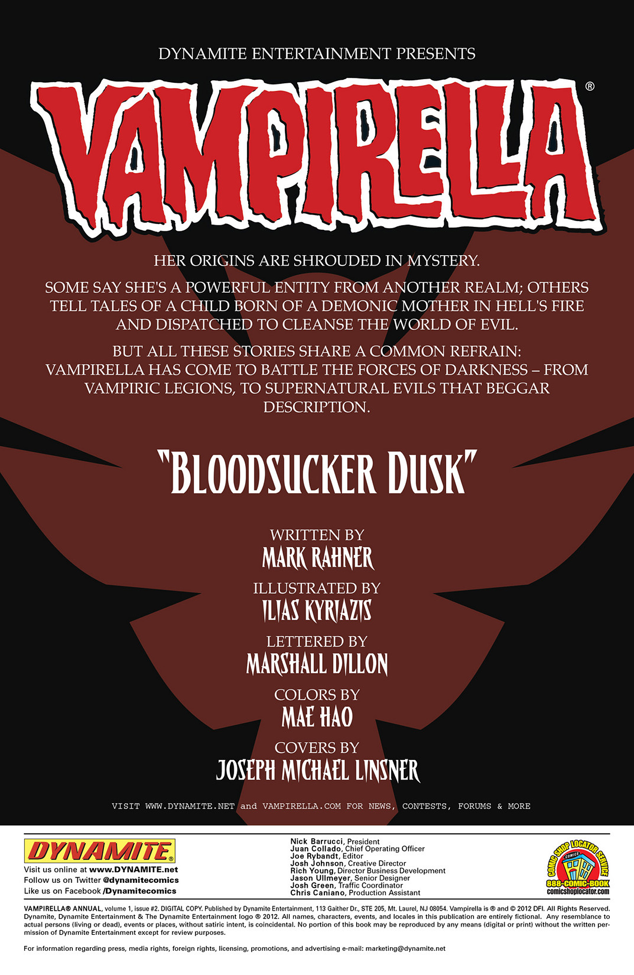 Read online Vampirella (2010) comic -  Issue # Annual 2 - 2