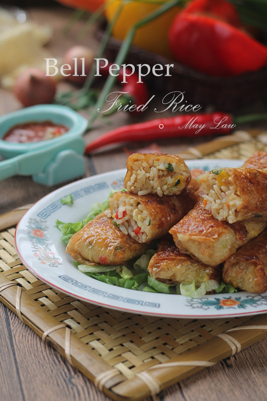 厨苑食谱 腐皮煎饭卷【Bean Curd Fried Rice Roll】