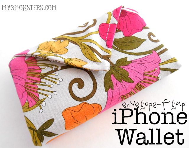 My 3 Monsters: Envelope-Flap iPhone Wallet