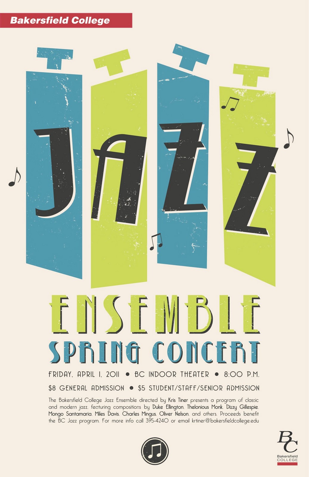 Ace's Take Bakersfield College Spring jazz concert tonight, Apr.1