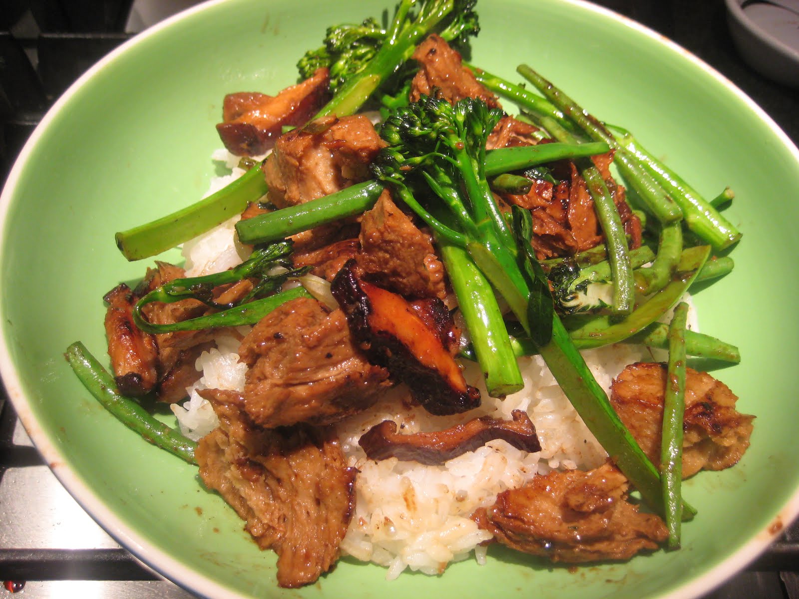 Lemon and Cheese Mock Duck and Tenderstem Broccoli Stir Fry