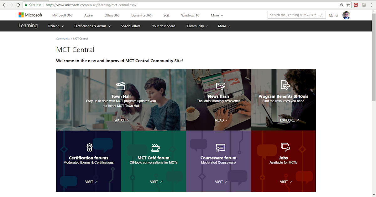 Office and Power BI MCT Central Le nouveau site est opérationne
