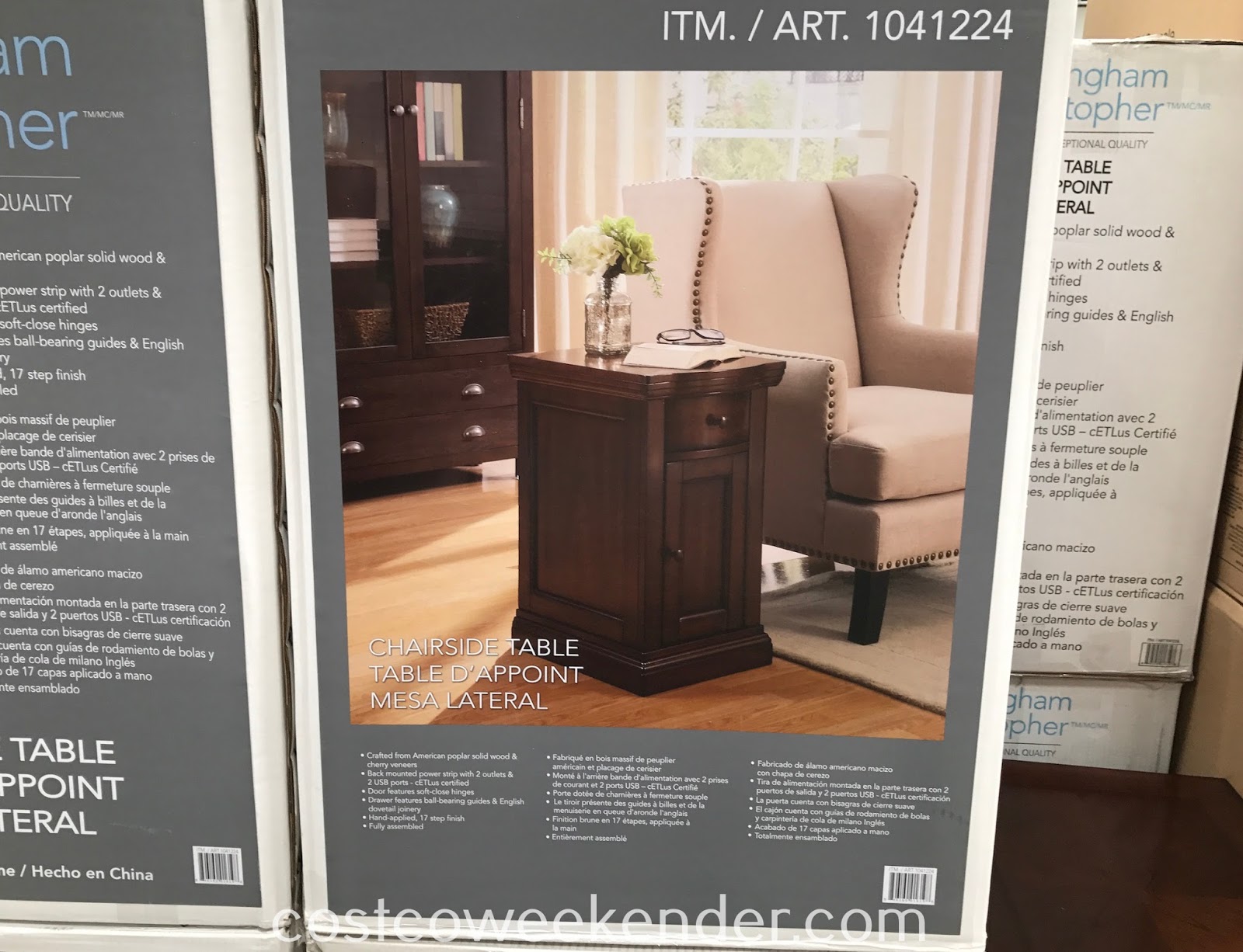 Buckingham & Christopher Well Universal Chairside Table Costco Weekender