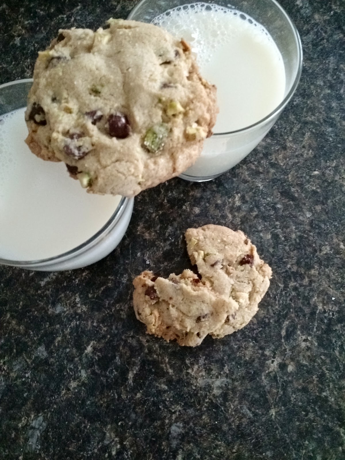 Sea Salt Pistachio Dark Chocolate Chip Cookies