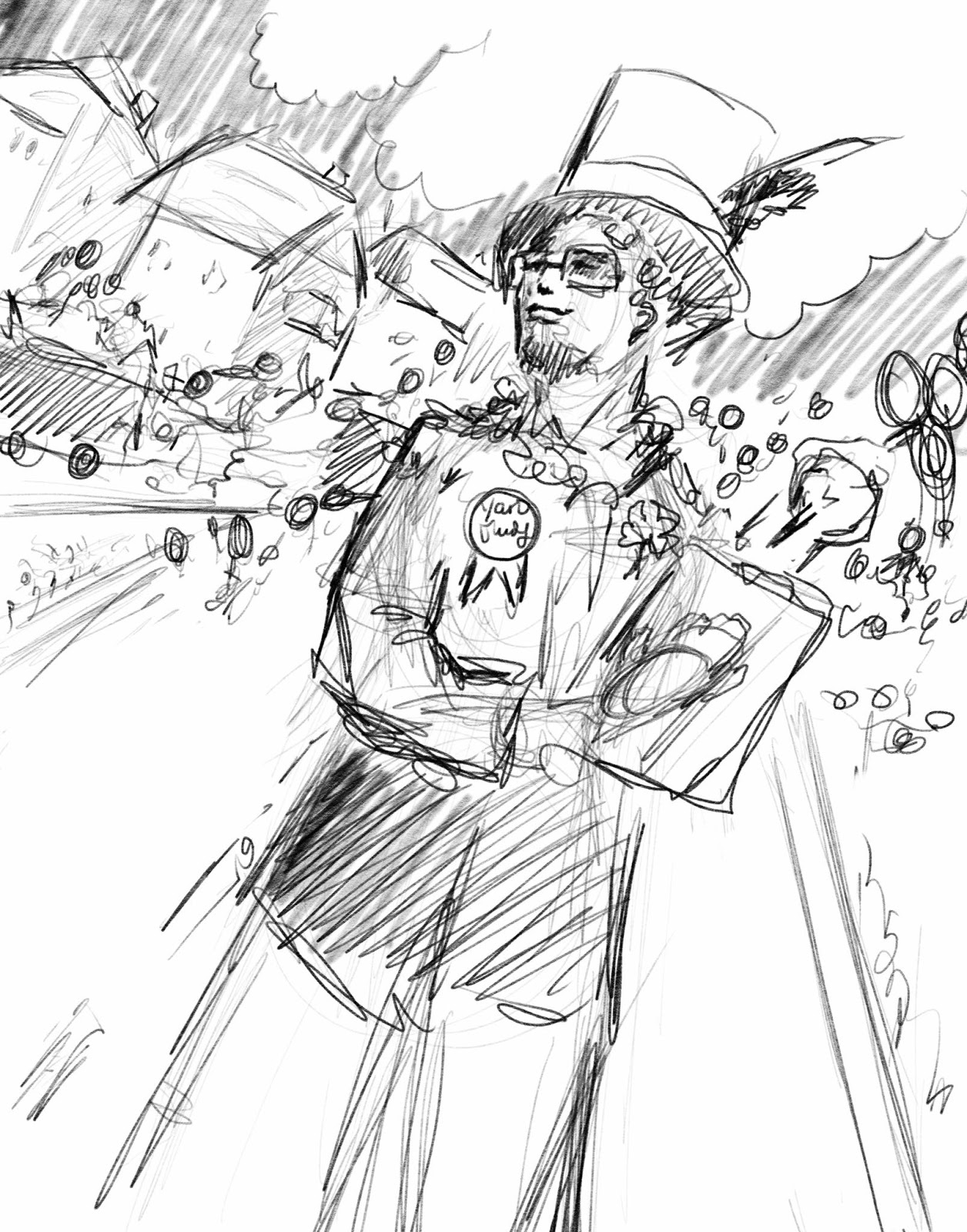 SCRIBBLES The Yard Judge Sketch SCRIBBLES The Yard Judge Sketch