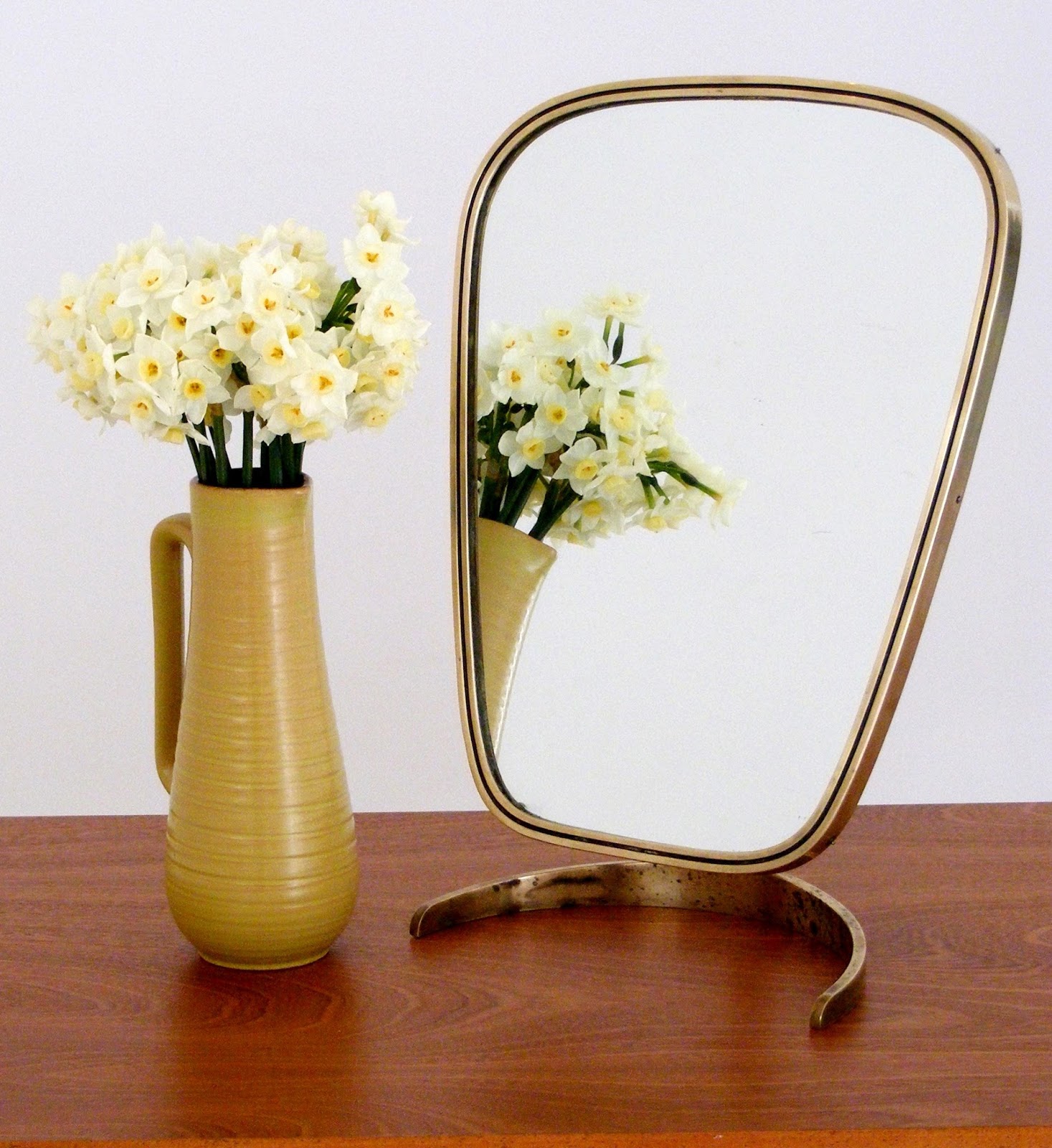 VAMP FURNITURE Vintage solid brass dressing table mirror just in_04