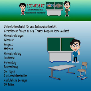 Kompass Karte Maßstab Sachkunde