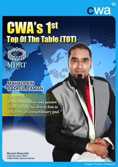 TOT Pertama di CWA CIMB oleh Dato Seri Mahadi dari Financial Genius Group