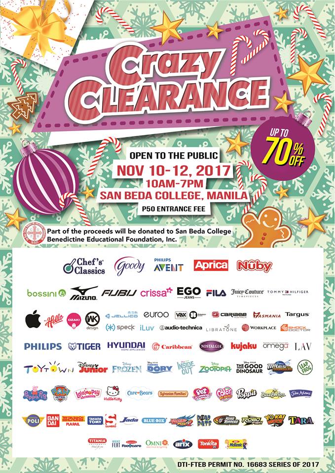 Manila Shopper Crazy Clearance Sale at San Beda Nov 2017