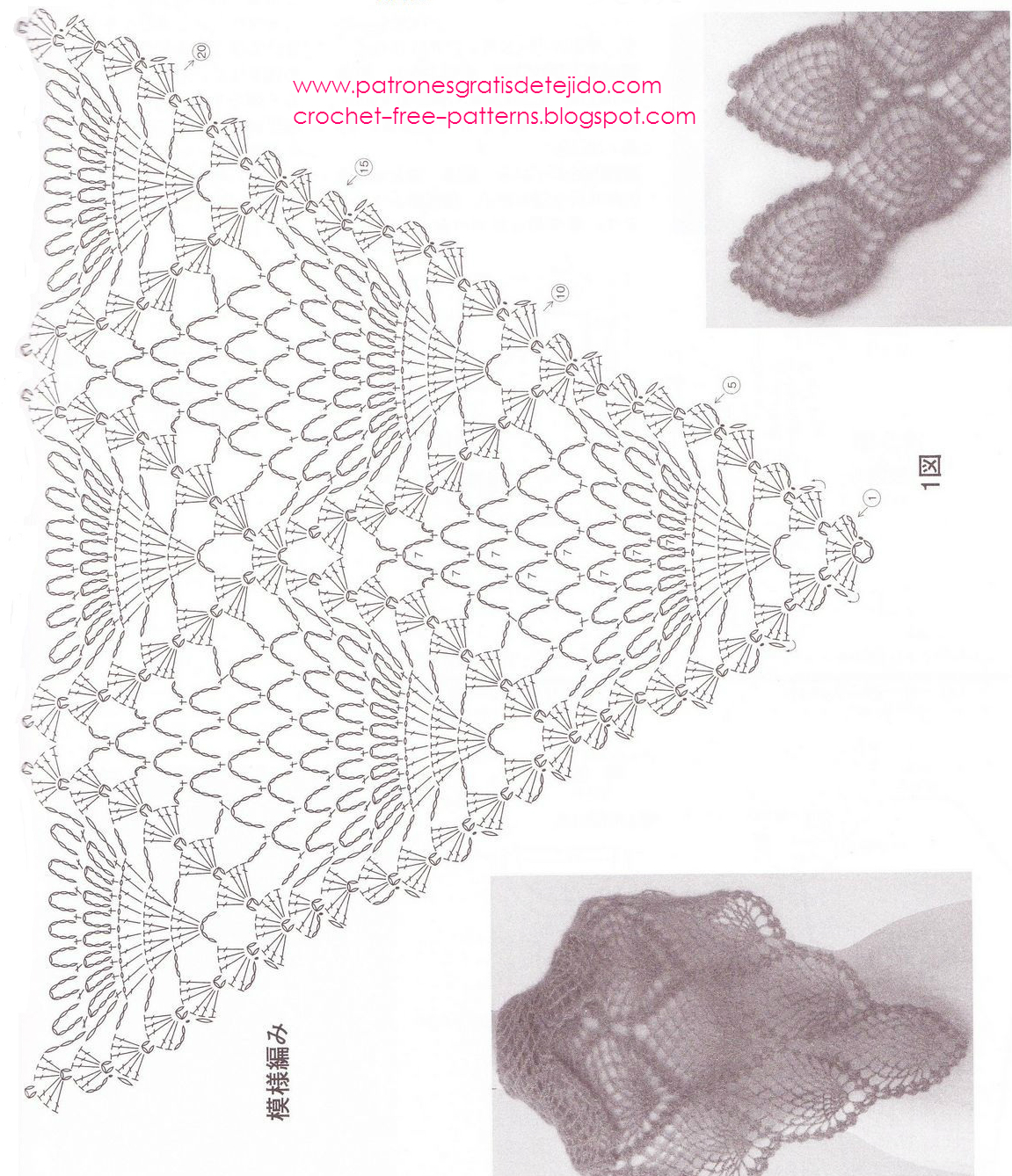 20 Patrones de Chales Crochet para Imprimir / Colección