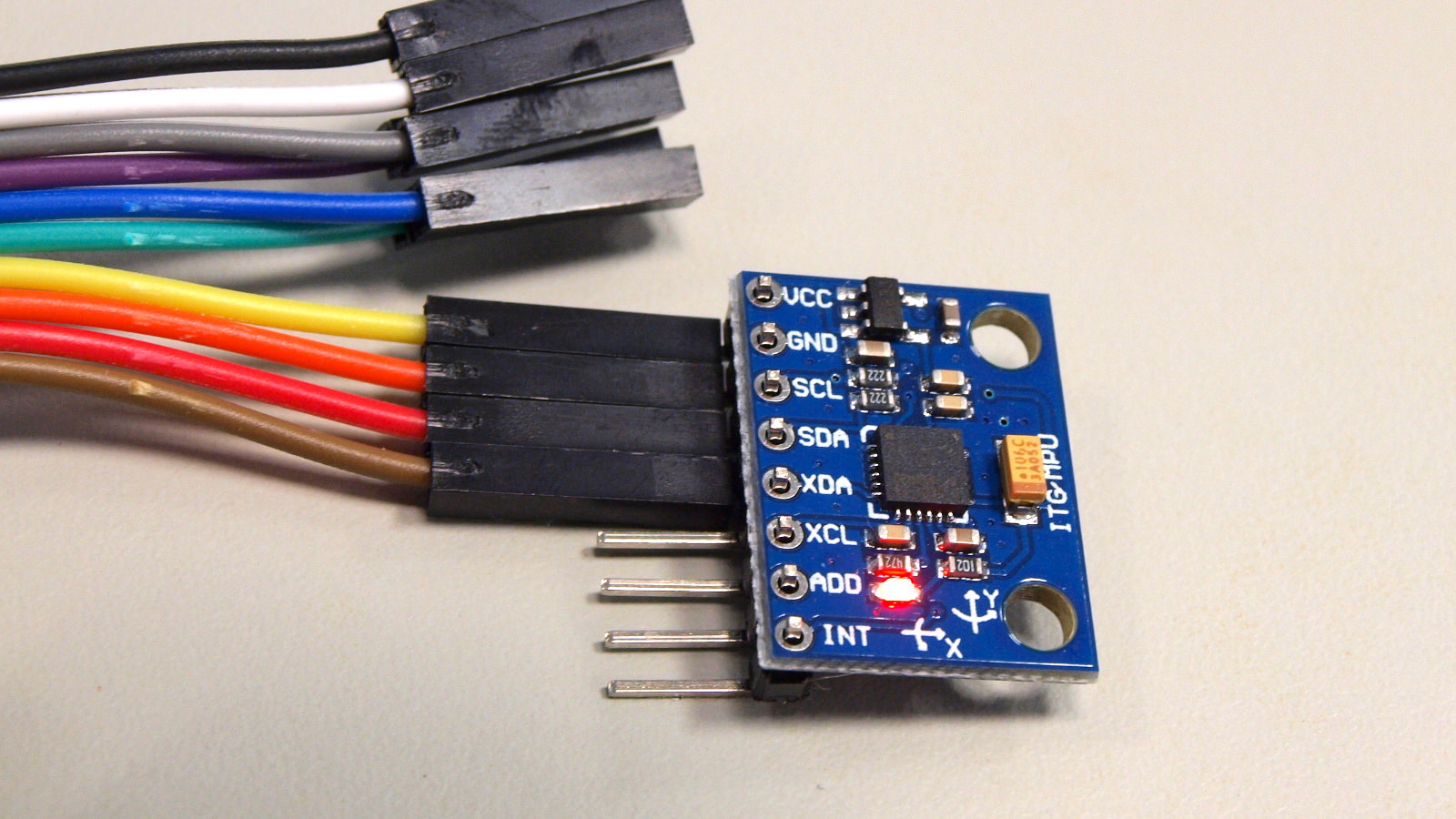 Raspberry Pi B+ 連接 MPU-6050 加速度計與陀螺儀六軸感測器 - G. T. Wang