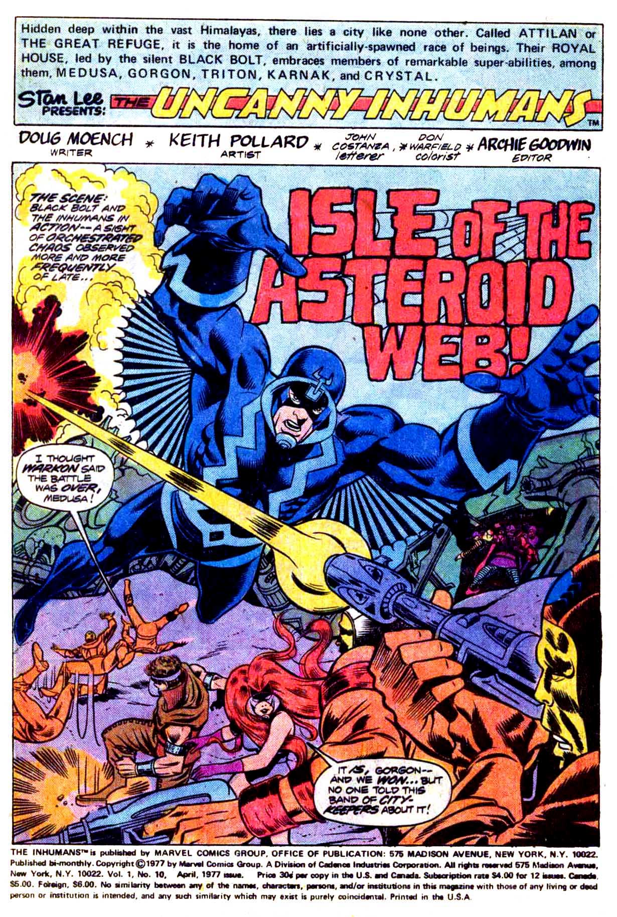 Read online Inhumans (1975) comic -  Issue #10 - 2