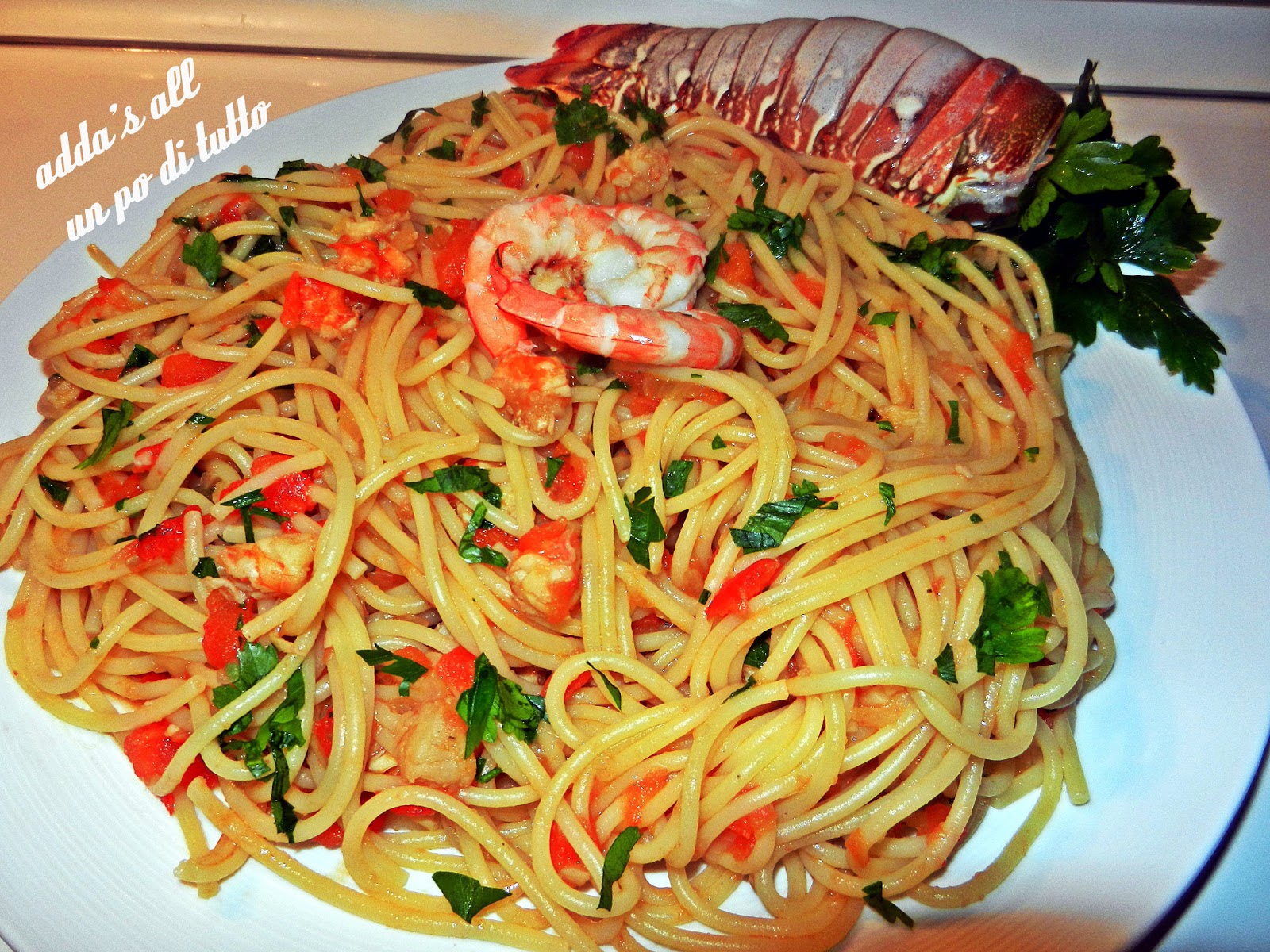 spaghetti con aragosta surgelata