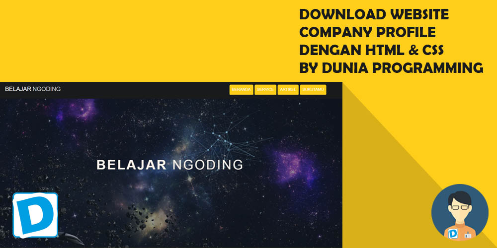 Desain Website Company Profile HTML & CSS Keren - Dunia Programming
