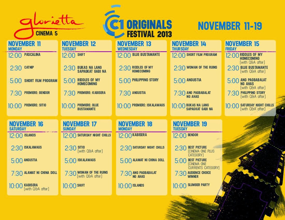Cinema One Originals 2013 Schedule and Pricing Reel Advice Movie Reviews