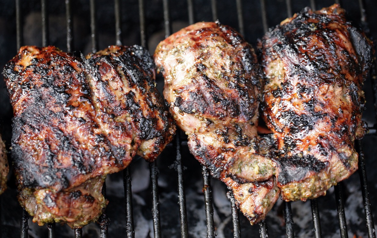 flour child Grilled Butterflied Leg of Lamb with Mint Gremolata