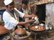 Tagine cooked slowly in clay pots over coals