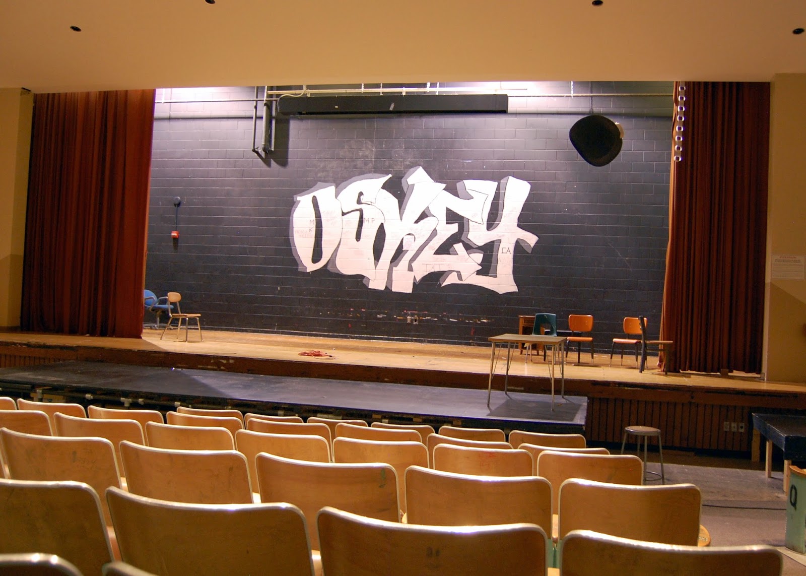 the infamous lecture hall and stage