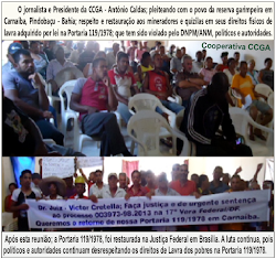 O jornalista António Caldas  pela CCGA, defendendo os direitos dos pobres: