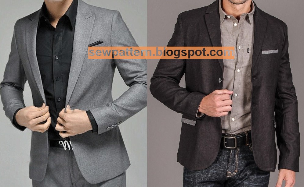 باترون مفصل لجاكيت بدلة كلاسيك مقاس 38 50 Sew Pattern